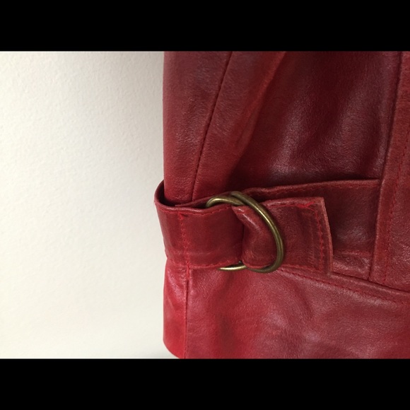 Vintage Pioneer Wear Red Leather Jacket - Picture 3 of 8
